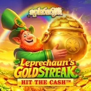 Tampilan visual slot Leprechaun’s Gold Streak Hit The Cash dengan elemen bertema Irlandia